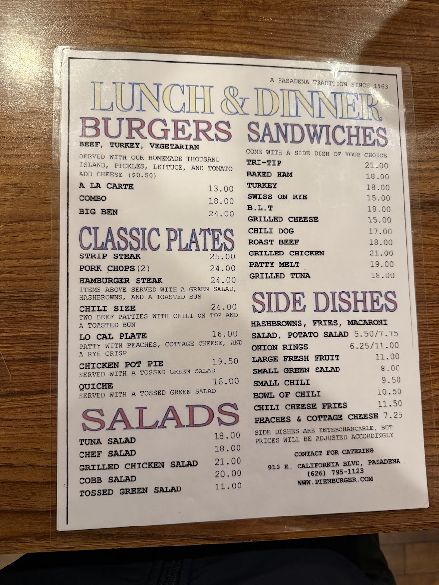 Pie 'n Burger Menu - Image 6